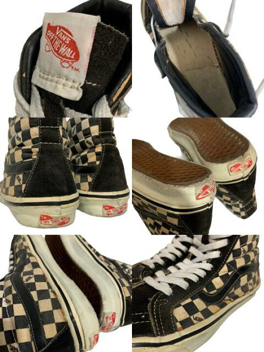 楽天市場】USA製 70s VANS Hi-Top Checkerboard 黒白 US9/27.0cm 