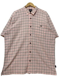 17年製 patagonia A/C Shirt ピンク XXL パタゴニア 半袖 シャツ ACシャツ チェックシャツ ORGANIC COTTON 52921 SP17 古着 【中古】