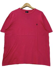 Polo Ralph Lauren Logo S/S Tee ショッキングピンク M ポロラルフローレン 半袖 Tシャツ ロゴ ワンポイント 古着 【中古】