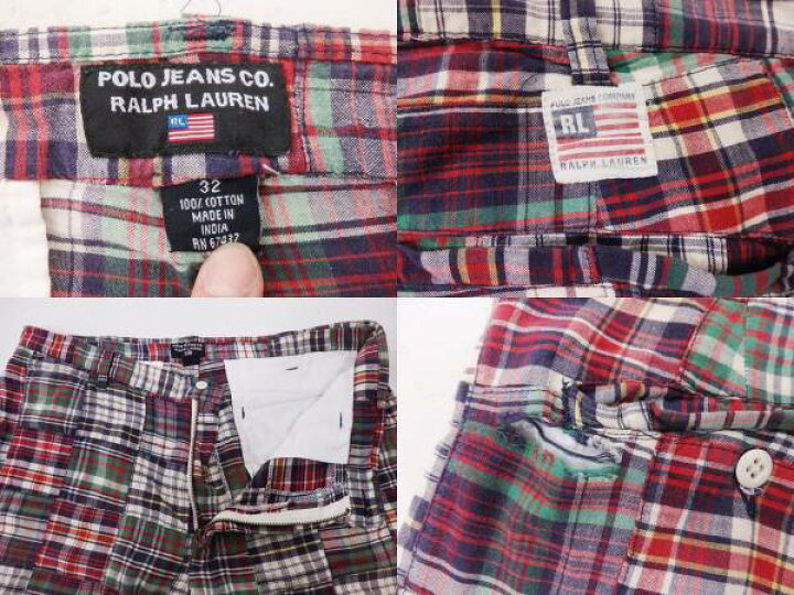 楽天市場】POLO JEANS パッチワーク ショーツ 32 マルチ RALPH LAUREN 