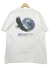 90s USPS Logo Print S/S Tee 白 XL アメリカ合衆国郵便公社 半袖 Tシャツ イーグル プリント 企業物 United States Postal Service 古着 【中古】
