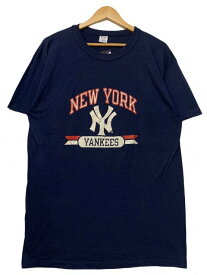 USA製 80s Champion "NY YANKEES" Logo S/S Tee 紺 XL トリコタグ チャンピオン ニューヨークヤンキース 半袖 Tシャツ MLB ネイビー 古着 【中古】