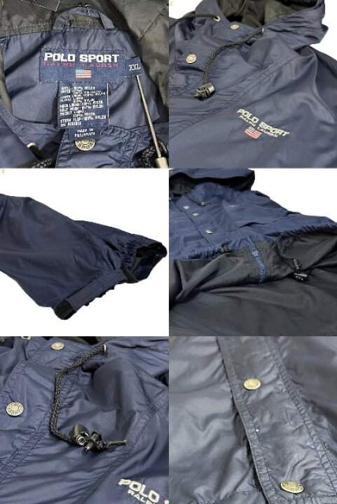楽天市場】90s POLO SPORT Nylon Mountain Parka 紺 XXL ポロスポーツ  