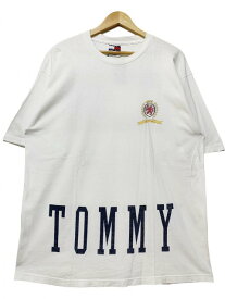 USA製 90s TOMMY HILFIGER "Big Flag" Logo Print S/S Tee 白 L トミーヒルフィガー 半袖 Tシャツ ビッグフラッグ ロゴ プリント ホワイト 【中古】