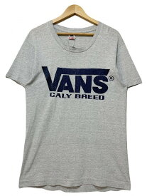 USA製 90s VANS "CALY BREED" Logo S/S Tee 灰 M バンズ 半袖 Tシャツ ロゴ プリント オールドスケート Fruit of The Loom 【中古】