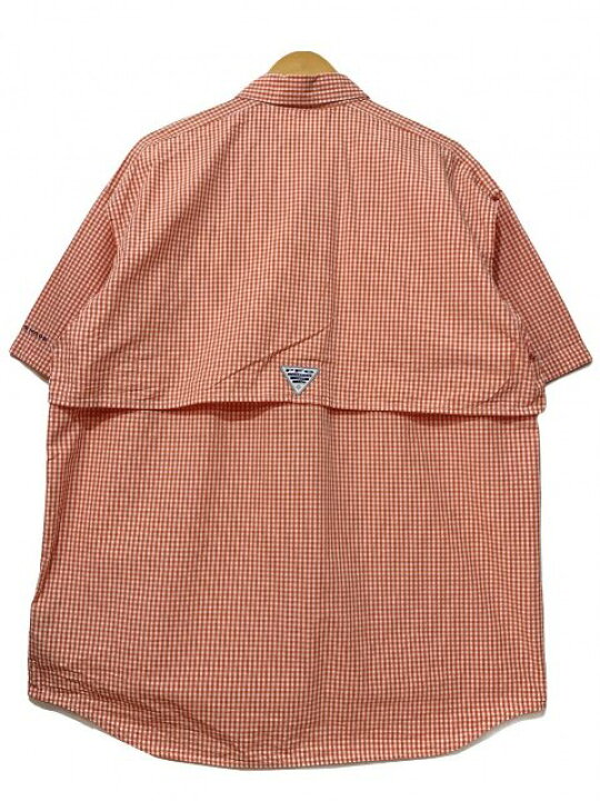 楽天市場】16年製 Columbia PFG Check S/S Fishing Shirt 赤白 M  