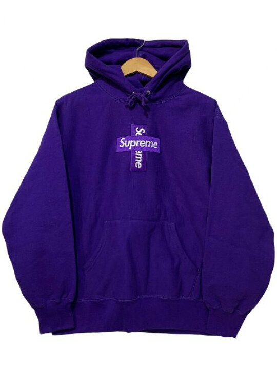 楽天市場】20AW SUPREME Cross Box Logo Hooded Sweatshirt 紫 S  