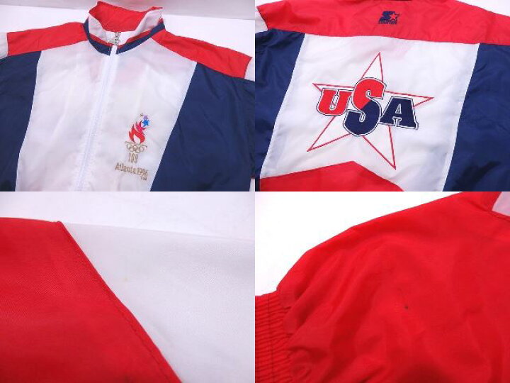 楽天市場】STARTER 96年 Atlanta Olympic Nylon Jacket M 白赤紺 