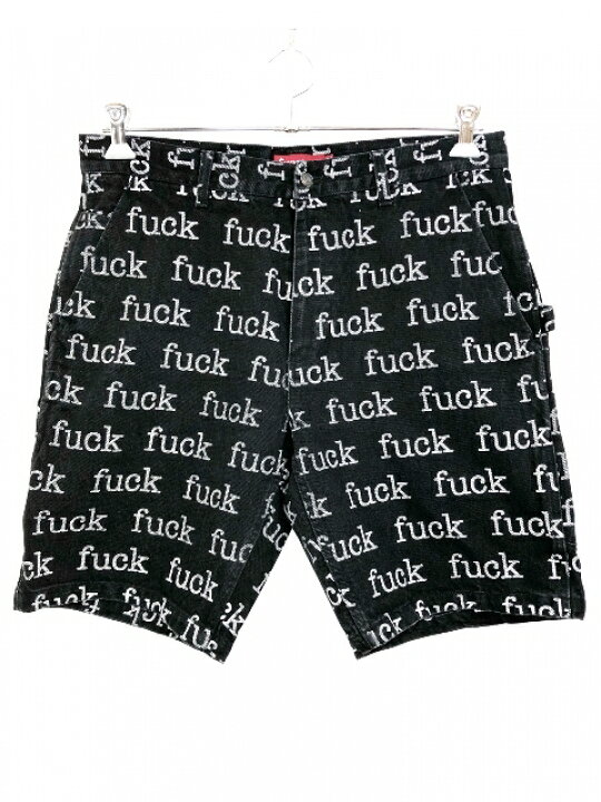 楽天市場】13SS SUPREME Fuck Denim Painter Short (BLACK) 32 黒 
