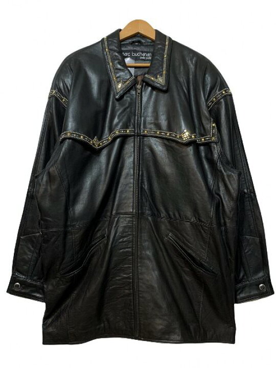 楽天市場】90s PELLE PELLE Studs Leather Coat 黒 38 ペレペレ  