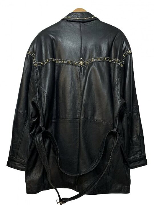 楽天市場】90s PELLE PELLE Studs Leather Coat 黒 38 ペレペレ 