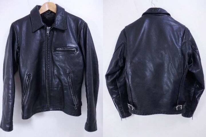 楽天市場】SCHOTT シングルライダースジャケット 34 黒 ショット 642  