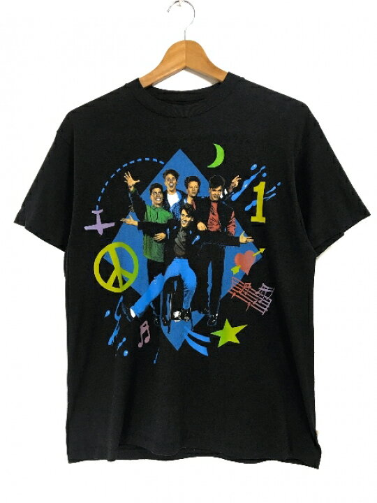 楽天市場】USA製 90年 NEW KIDS ON THE BLOCK S/S Tee 黒 M 90s ニュー 