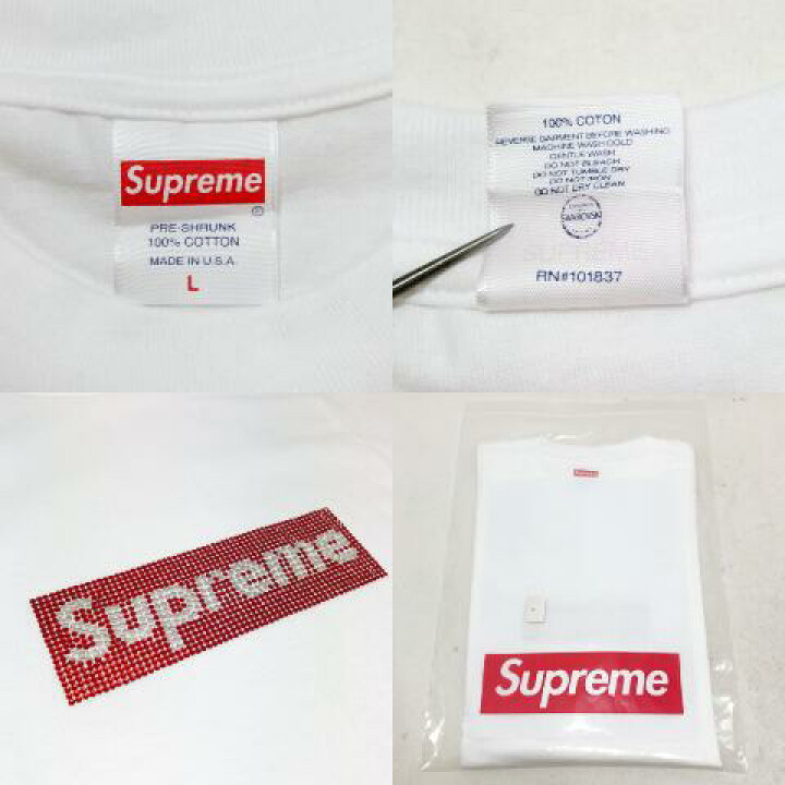 楽天市場】19SS SUPREME × SWAROVSKI 25th Anniversary Box Logo Tee 
