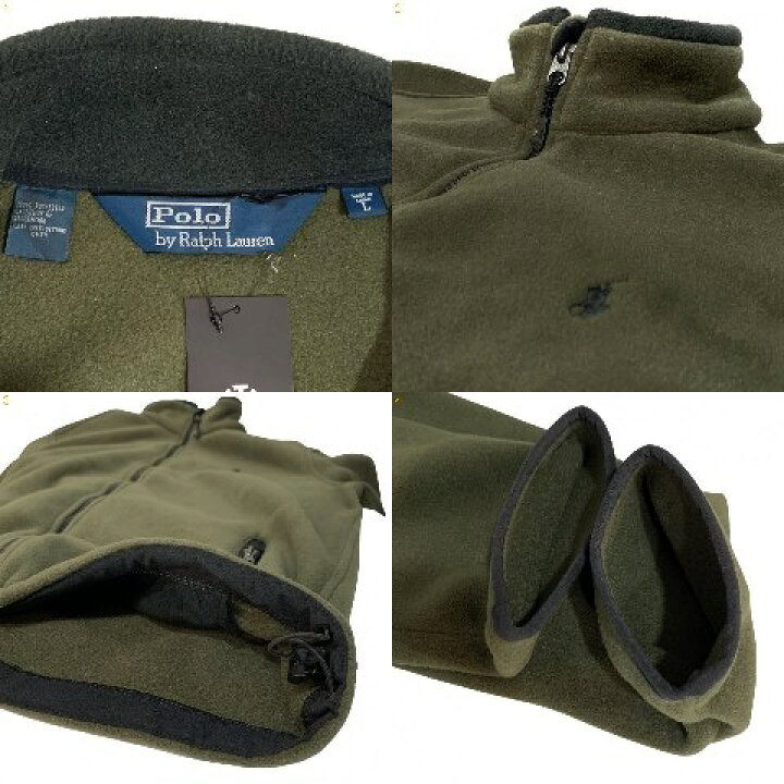 楽天市場】Polo Ralph Lauren Zip Up Fleece Jacket オリーブ L ポロ 