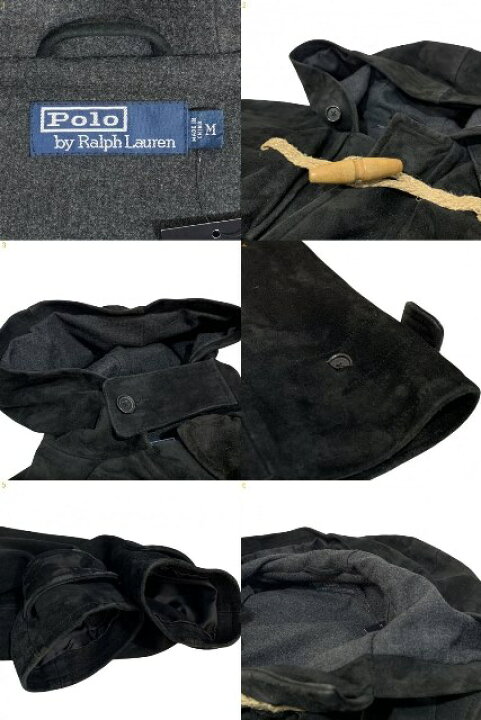 楽天市場】90s Polo Ralph Lauren Sheepskin Suede Duffel Coat 黒 M 