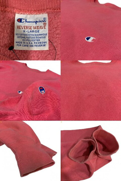楽天市場】USA製 90s Champion Reverse Weave Sweatshirt ピンク XL  