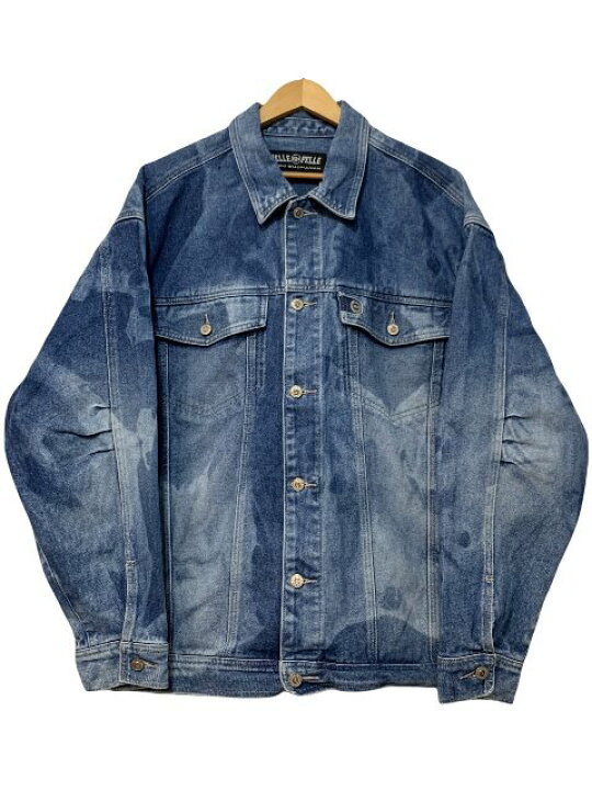 楽天市場】00s PELLE PELLE Bleached Denim Jacket 青 L ペレペレ 