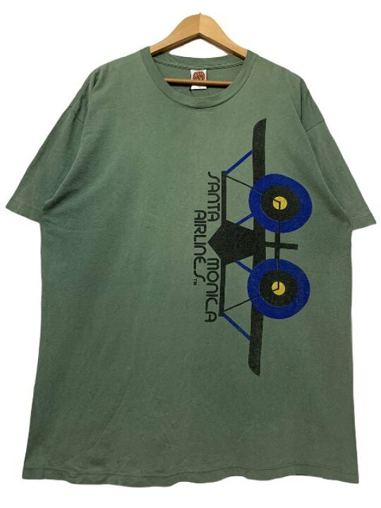 楽天市場】USA製 80s SANTA MONICA AIRLINES S/S Tee 緑 XL サンタ 
