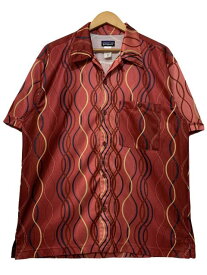 05年製 patagonia Rhythm Inyo S/S Shirt 赤 M パタゴニア リズムシリーズ 半袖 開襟シャツ インヨシャツ 総柄 クライミング レッド 20801 S5 古着 【中古】