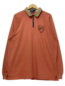90s Polo Ralph Lauren "Catch and Release" L/S Rugger Shirt オレンジ L ポロラルフローレン ラガーシャツ ポロシャツ キャッチアンドリリース 【中古】