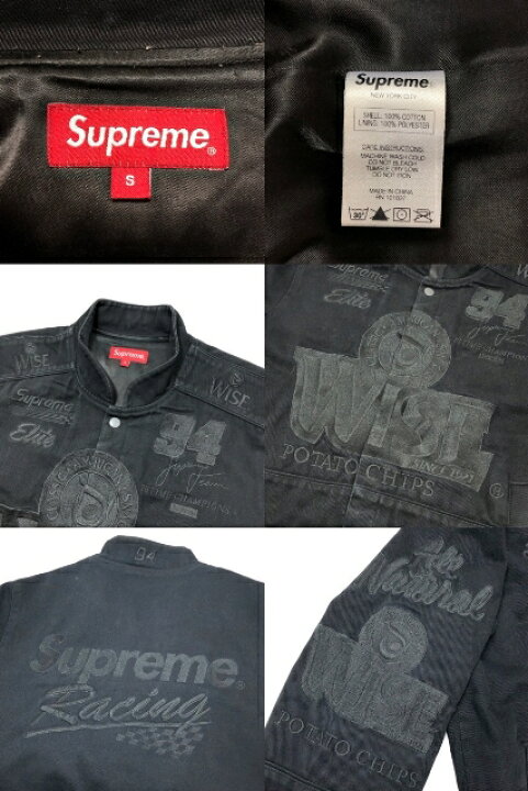 楽天市場】13AW SUPREME × WISE Racing Jacket 黒 S シュプリーム 