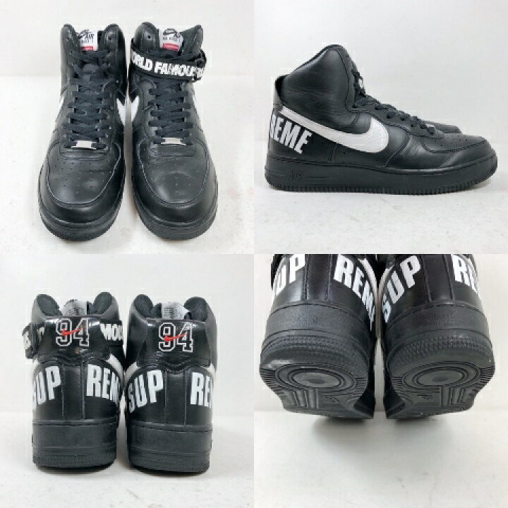 楽天市場】14年製 SUPREME × NIKE AIR FORCE 1 HIGH SP 黒白 US10/28.0 