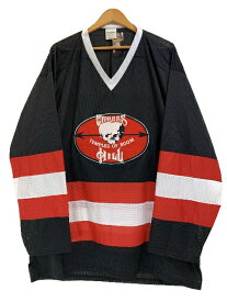 USA製 95年 CYPRESS HILL "TEMPLES OF BOOM" Hockey Jersey 黒赤 XL 90s サイプレスヒル ホッケーシャツ フットボールシャツ RAP TEES 【中古】