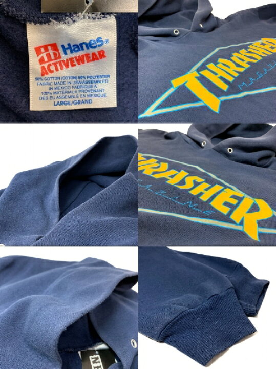 楽天市場】90s THRASHER Diamond Logo Sweat Hoodie 紺 L スラッシャー  