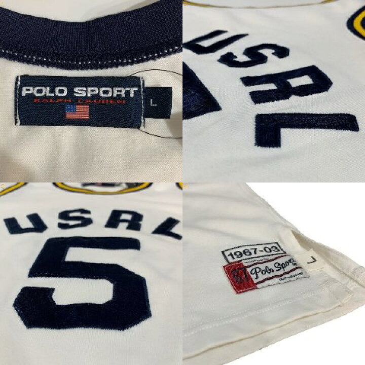 90s POLO SPORT "USRL" Game Jersey 白 L ポロスポーツ ゲームジャージ ユニフォーム タンクトップ Ralph Lauren ラルフローレン ホワイト 古着 【中古】 古着屋NEWJOKE ポロスポーツ POLOSPORT タンクトップ L USRL