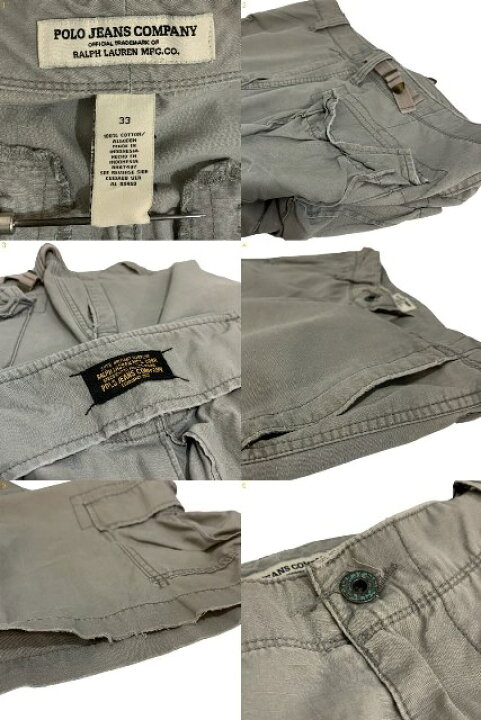 楽天市場】POLO JEANS Rip-Stop Cotton Cargo Shorts 灰 W33 ポロ 