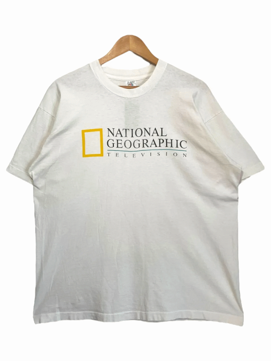 楽天市場】USA製 90s NATIONAL GEOGRAPHIC Print S/S Tee 白 XL 