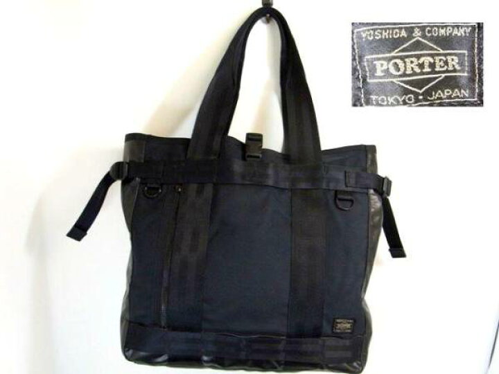 楽天市場】PORTER ヒート 縦型 トートバッグ 黒 レザー 吉田カバン 
