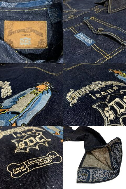 楽天市場】00s SNOOP DOGG Clothing Denim Jacket 紺 XXL スヌープ 