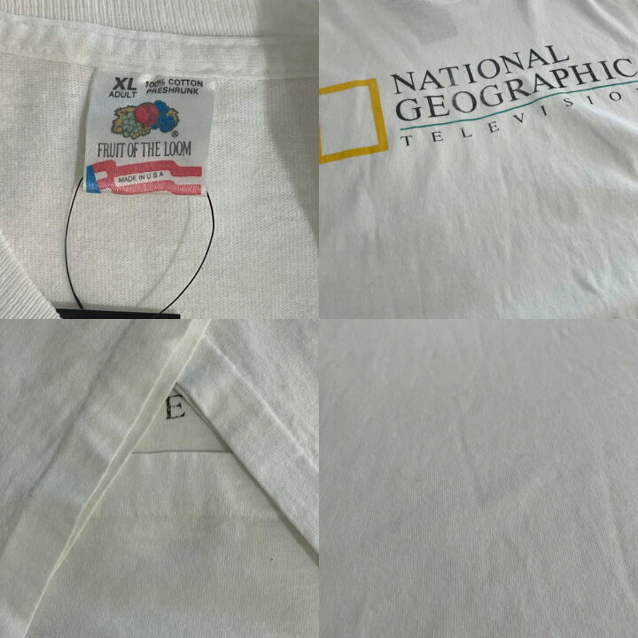 楽天市場】USA製 90s NATIONAL GEOGRAPHIC Print S/S Tee 白 XL 