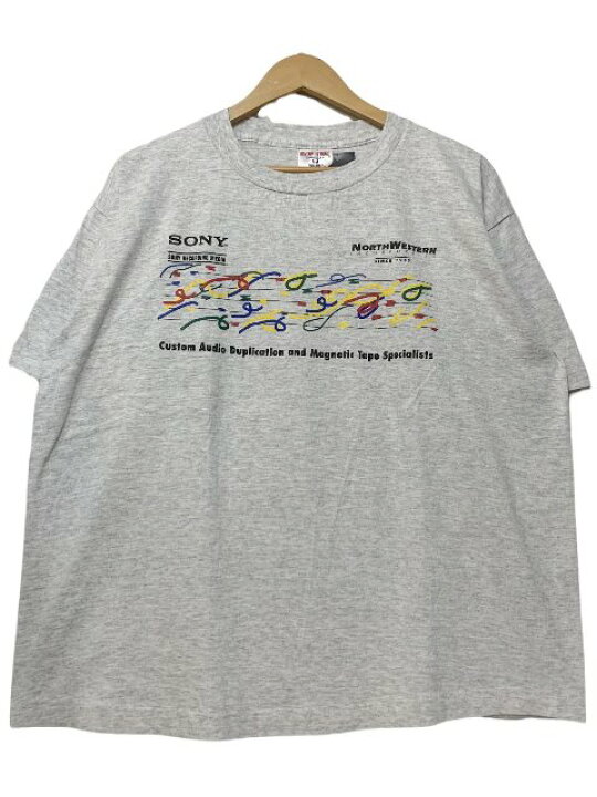 楽天市場】USA製 90s SONY Print S/S Tee 灰 L ソニー 半袖 Tシャツ 