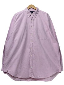 90s Polo Ralph Lauren "The Big Oxford" Cotton BD L/S Shirt ピンク XL ポロラルフローレン 長袖シャツ オックスフォード ビッグポロ 古着 【中古】