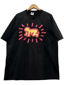 USA製 90s~00s Keith Haring Print S/S Tee 黒 XL キースヘリング 半袖 Tシャツ アーティストT アートT ブラック 古着【中古】