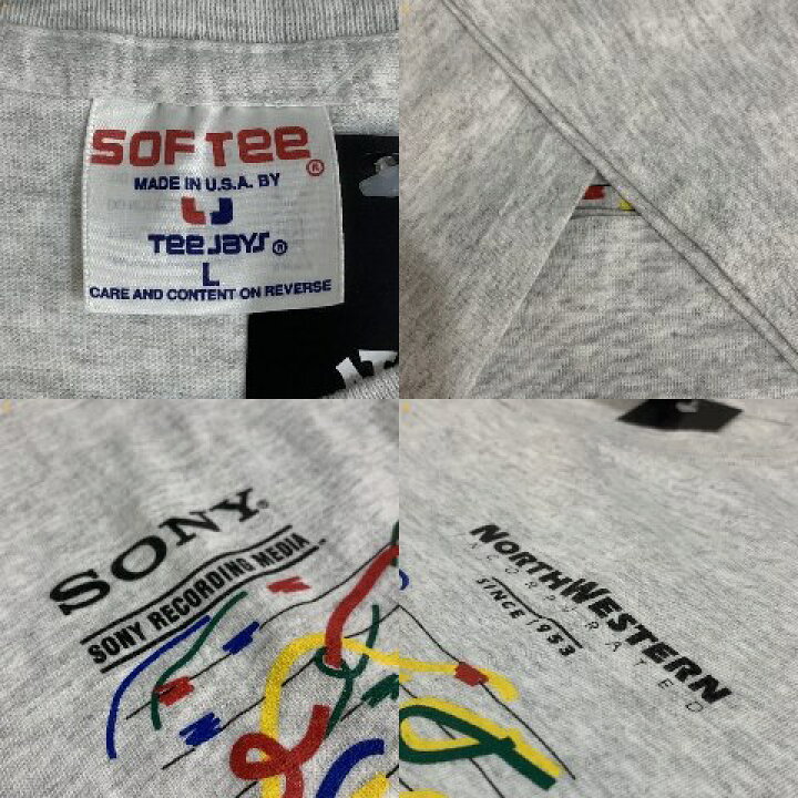 楽天市場】USA製 90s SONY Print S/S Tee 灰 L ソニー 半袖 Tシャツ 