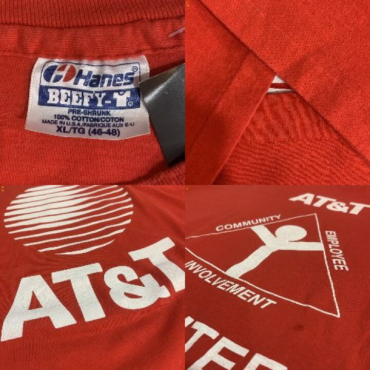 楽天市場】USA製 80s~90s AT&T Print S/S Tee 赤 XL エーティーアンド 