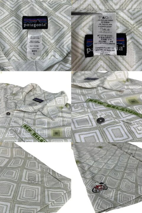 楽天市場】06年製 patagonia Rhythm Polyester S/S Shirt 緑 L 00s  