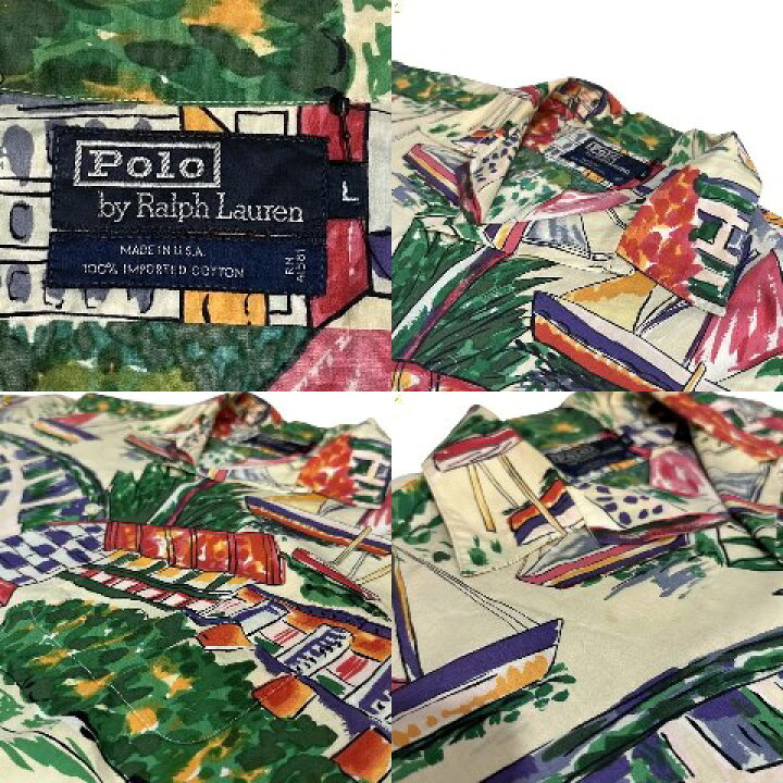 楽天市場】USA製 80s～90s Polo Ralph Lauren Cotton Aloha Shirt 