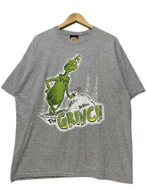 00s Dr. Seuss' "THE GRINCH" Print S/S Tee 灰 XL ドクタースース グリンチ 半袖 Tシャツ 映画T ムービーT グレー 古着 【中古】