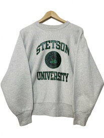 USA製 80s Champion "STETSON University" R/W Sweatshirt 薄灰 L トリコタグ チャンピオン リバースウィーブ スウェット ステッソン大学 古着 【中古】