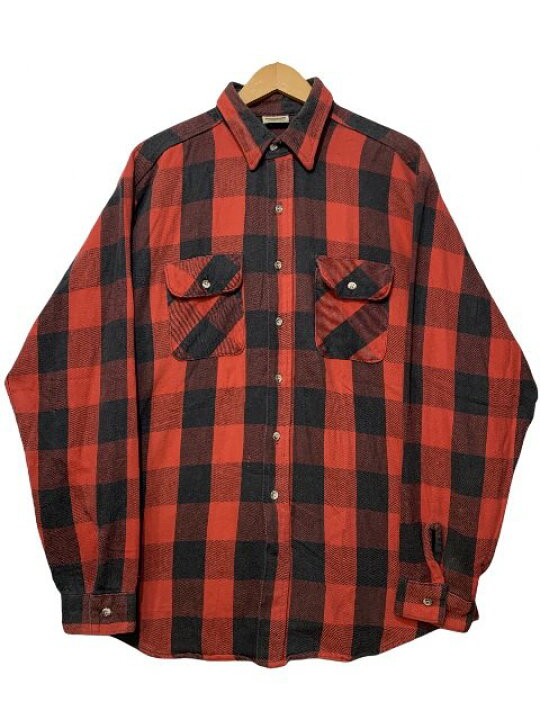楽天市場】90s FIVE BROTHER Check Flannel L/S Shirt 赤黒 XL  