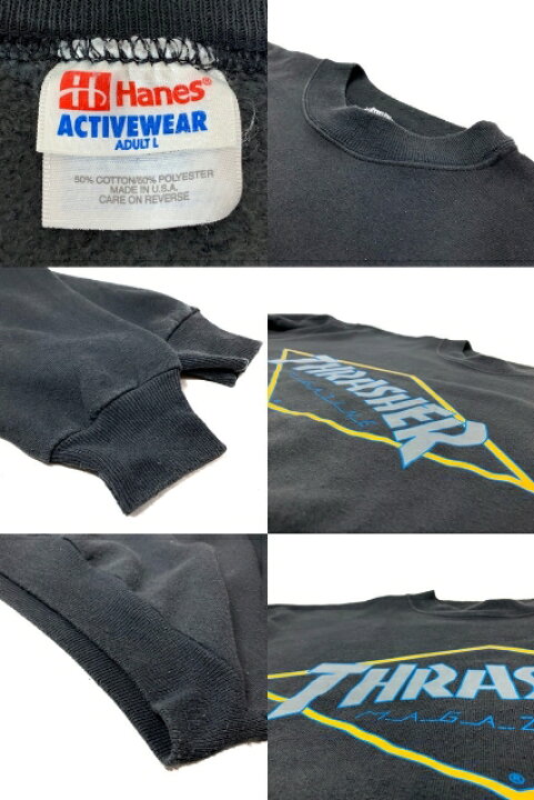楽天市場】USA製 90s THRASHER Diamond Logo Sweatshirt 黒 L 