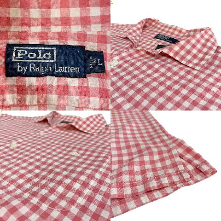 楽天市場】90s Polo Ralph Lauren Check Open Collar S/S Shirt ピンク 