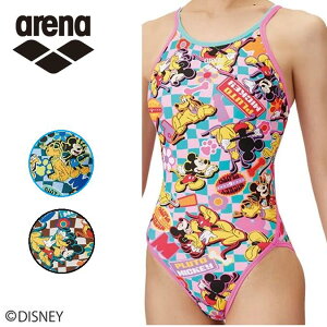 arena アリーナ AS5SWM52G DISNEY ミッキーとプルート タフスーツ ジュニア 練習用水着 ガールズ レディース 水泳 競泳 ディズニー トレーニングワンピース