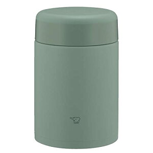 象印マホービン ステンレス保温スープジャー ランチジャー シームレスせん 520ml マットグリーン ふたとパッキンが一体化 お手入れ簡単 洗う