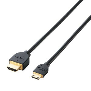 �G���R�� mini HDMI �P�[�u�� 1m 4K × 2K�Ή� �u���b�N DH-HD14EM10BK